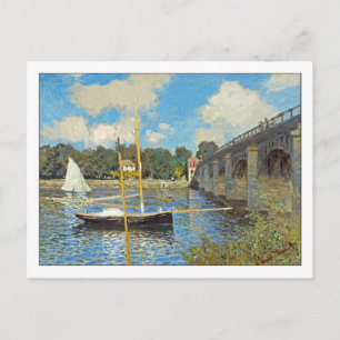 Brug in Argenteuil door Claude Monet Briefkaart