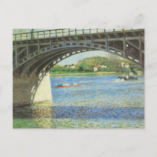 Brug in Argenteuil door Gustave Caillebotte Briefkaart