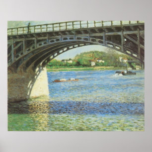 Brug in Argenteuil door Gustave Caillebotte Poster