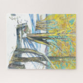 brug in de winter legpuzzel (Horizontaal)