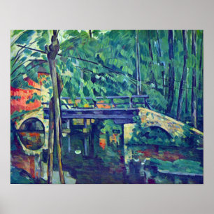 Brug in het bos door Paul Cezanne Poster