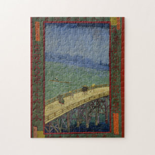 Brug in Rain na Hiroshige door Vincent Van Gogh Legpuzzel