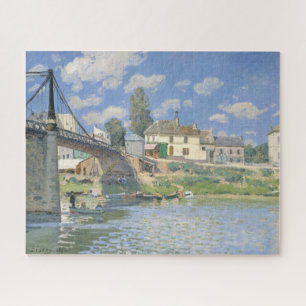 Brug in Villeneu door Sisley Impressionist Paint Legpuzzel