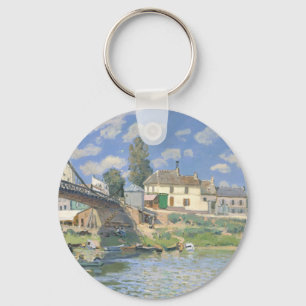 Brug in Villeneu door Sisley Impressionist Paint Sleutelhanger