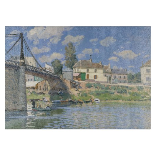 Brug in Villeneu door Sisley Impressionist Paint Snijplank (Voorkant)