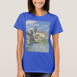 Brug in Villeneu door Sisley Impressionist Paint T-shirt