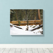 Brug in Wuksachi Canvas Afdruk (Insitu (Houten vloer))