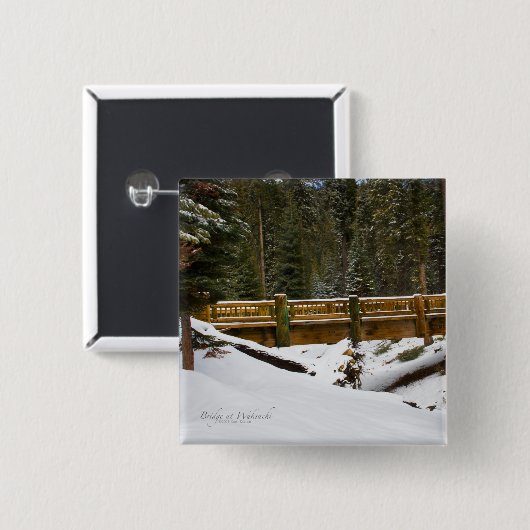 Brug in Wuksachi Vierkante Button 5,1 Cm (Voorkant /achterkant)