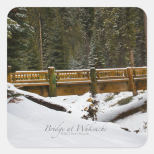 Brug in Wuksachi Vierkante Sticker