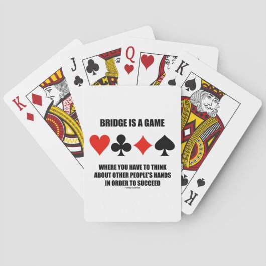 Brug is een spel waar je over moet nadenken pokerkaarten (Achterkant)