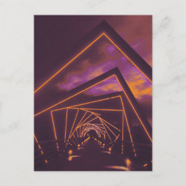 brug met hoog treinstel briefkaart