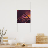 brug met hoog treinstel poster (Keuken)