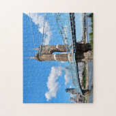 Brug Ohio voor roebling Suspension Bridge. Legpuzzel (Verticaal)