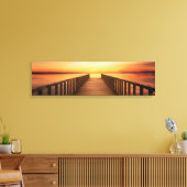 Brug op Zee panoramisch canvas (Insitu (Woonkamer))