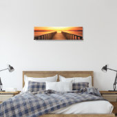 Brug op Zee panoramisch canvas Afdruk (Insitu (Slaapkamer))