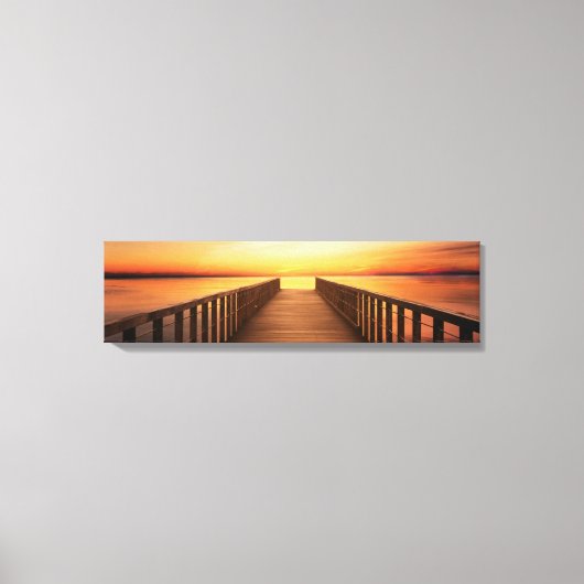 Brug op Zee panoramisch canvas Afdruk (Voorkant)