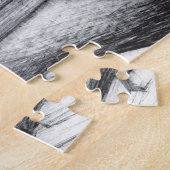 Brug oude pencilart Monochrome Legpuzzel (Zijkant)