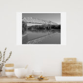 Brug over de Missouri (B & W) Poster (Keuken)