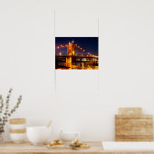 Brug over de Ohio-rivier in Cincinnati Ohio Poster (Keuken)