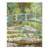 Brug over de vijver van waterlelies | Claude Monet Foto Afdruk (Voorkant)