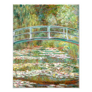 Brug over de vijver van waterlelies Claude Monet Foto Afdruk