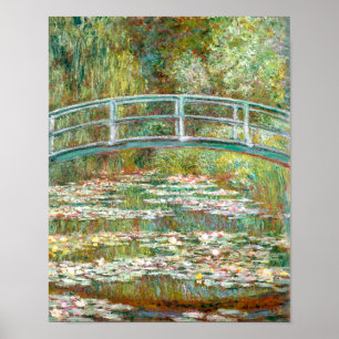 Brug over de vijver van waterlelies Claude Monet Poster