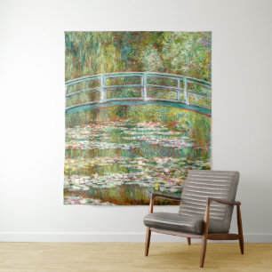 Brug over de vijver van waterlelies Claude Monet Wandkleed