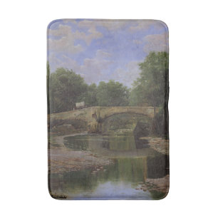 Brug over een rivier (door Santiago Rusiñol) Badmat