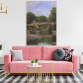 Brug over een rivier in Spanje (door Santiago Rusi Canvas Afdruk (Insitu (Woonkamer))