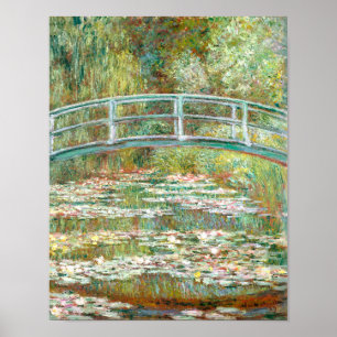 Brug over een waterkant van Claude Monet Poster