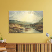 Brug over het Verenigd Koninkrijk Canvas Afdruk (Insitu (Woonkamer))