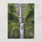 Brug over het watervallandschap briefkaart (Voorkant)