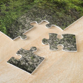 Brug over het watervallandschap legpuzzel (Zijkant)