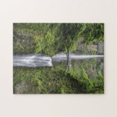 Brug over het watervallandschap legpuzzel (Horizontaal)