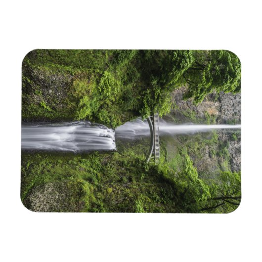 Brug over het watervallandschap magneet (Horizontaal)