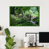 Brug - Portland Japanse tuin Poster (Thuiskantoor)