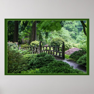 Brug - Portland Japanse tuin Poster