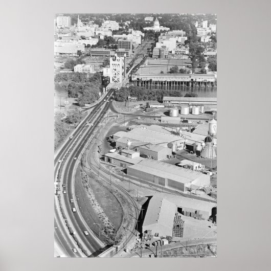 Brug van antenne-towerbrug foto-Poster Poster (Voorkant)