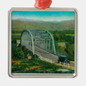 Brug van Castaic Creek nabij Saugus Metalen Ornament (Voorkant)