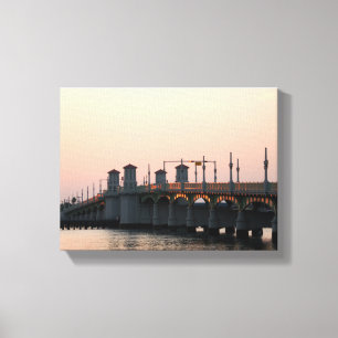 Brug van de Leeuwen in St. Augustine, Florida Canvas Afdruk