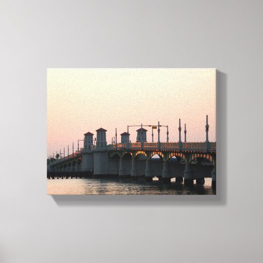 Brug van de Leeuwen in St. Augustine, Florida Canvas Afdruk (Voorkant)