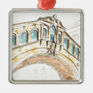 Brug van de waterverf van de Sighs Metalen Ornament