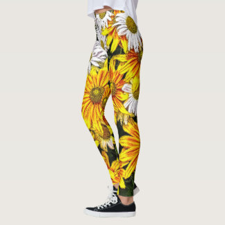 Brug van Flowers Daisies Leggings
