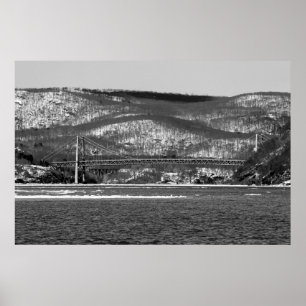 Brug van het beer Bruggen B/W Poster