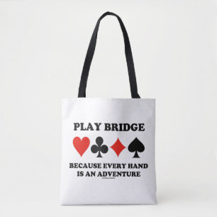 Brug van het spel omdat elke hand een avontuur is draagtas