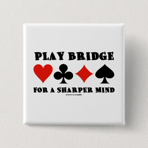 Brug van het spel voor een Sharper geest (Dubbele Vierkante Button 5,1 Cm