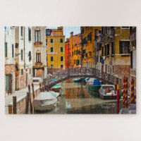 Brug van het Venetië Kanaal Boats Italië Reis Euro