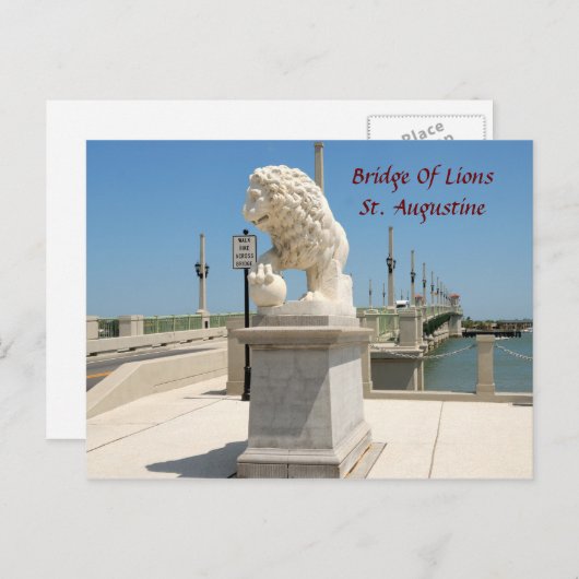 Brug van leeuwen briefkaart (Voorkant / Achterkant)