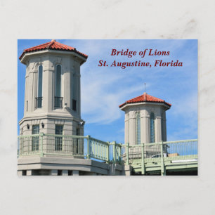 Brug van Lions St. Augustine, Florida Briefkaart