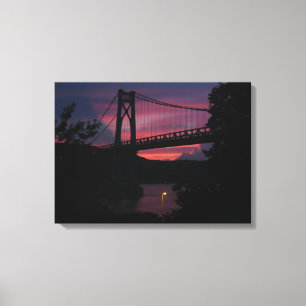 Brug van Midden-Hudson Sunset Canvas Afdruk